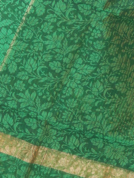 green chanderi dupatta - 15456944 - Standard Image - 1