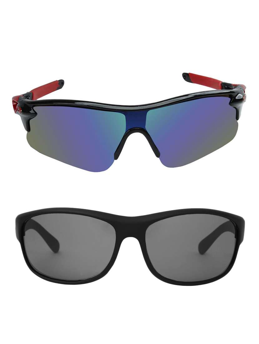 zyaden combo of 2 sunglasses sport and wraparound - combo 2866