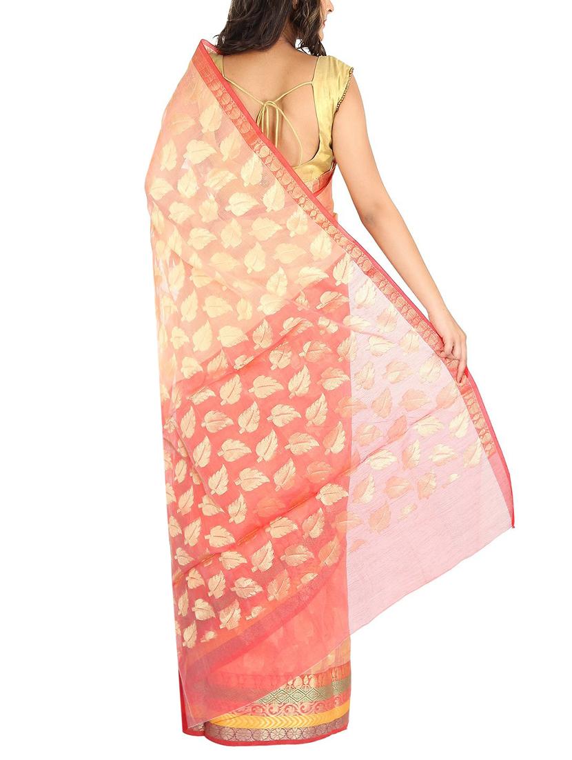 zari motif kota doria saree with blouse - 15458643 -  Standard Image - 1