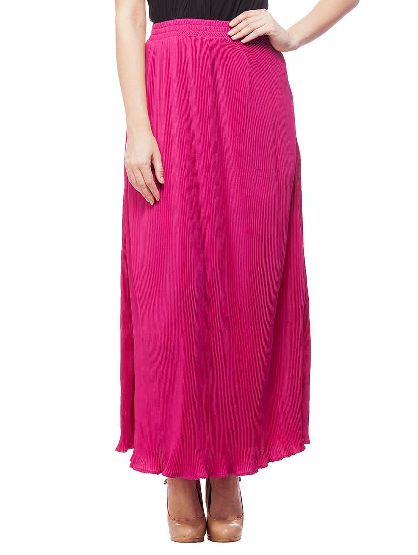 pleated maxi skirt
