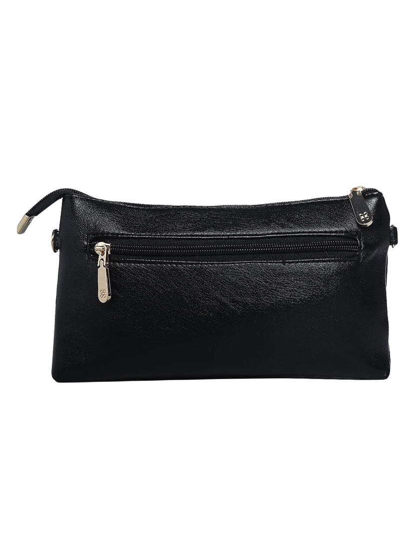 black leatherette (pu) regular pouch - 15461327 - Standard Image - 1