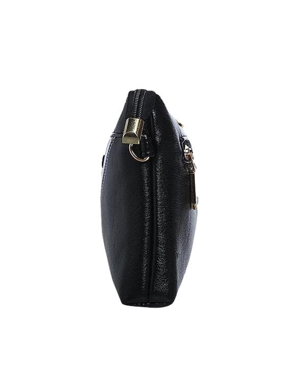 black leatherette (pu) regular pouch - 15461327 - Standard Image - 4