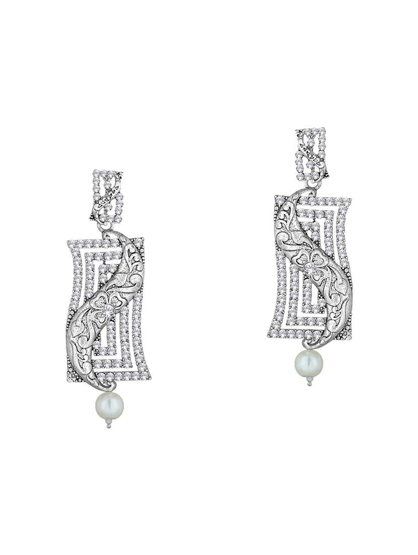 silver stone stone earrings - 15464646 -  Standard Image - 1