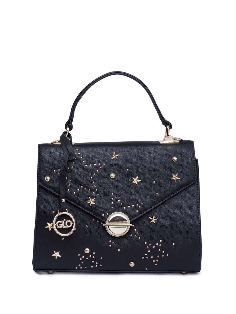 black embellished regular sling bag