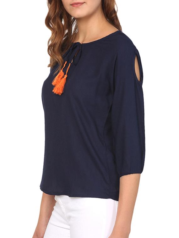 tassel tie-up cutout detail top - 15466726 -  Standard Image - 1