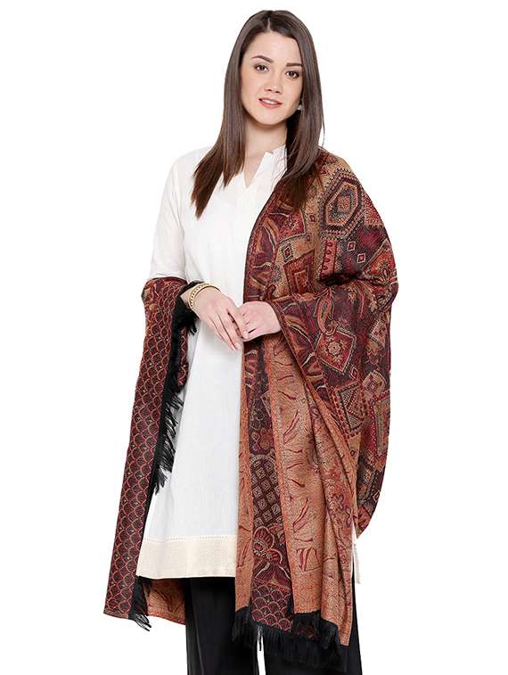 paisley jacquard pashmina shawl
