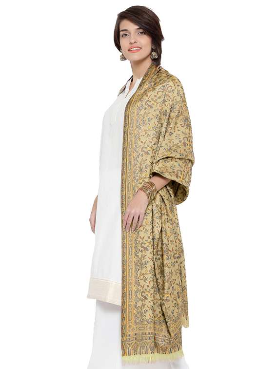 floral jacquard pashmina shawl