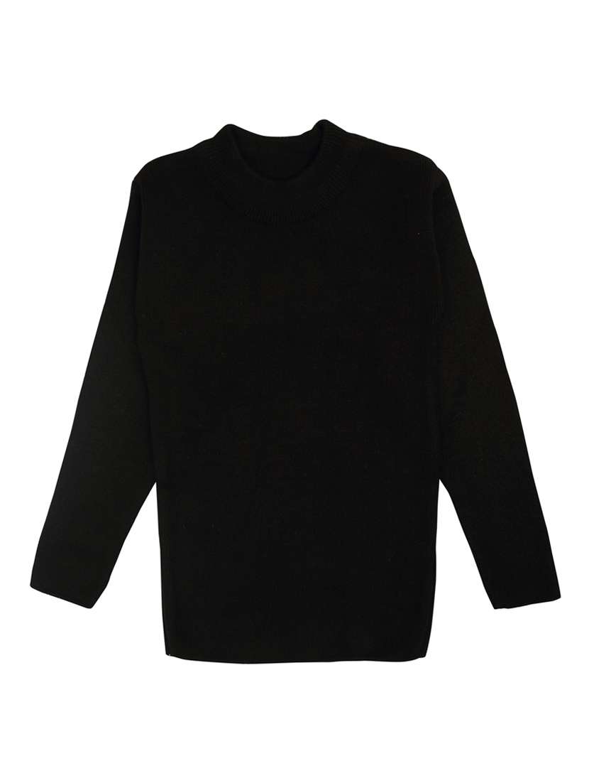 black wool sweater