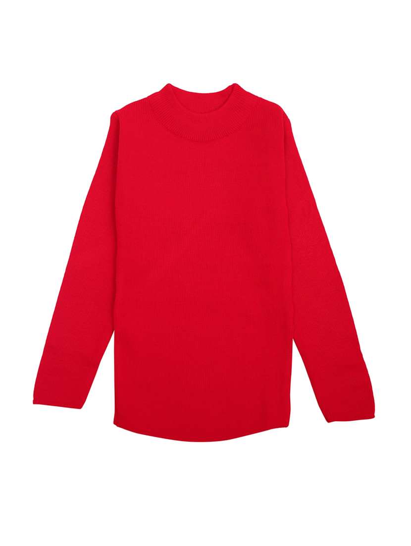 red wool sweater