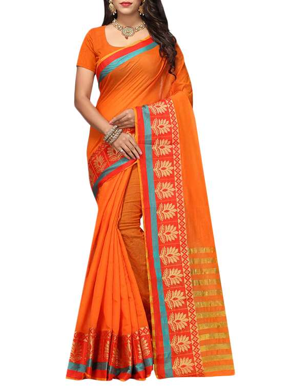 striped zari pallu woven saree with blouse