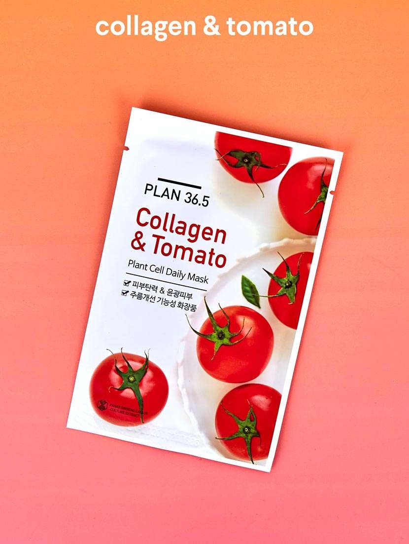 plan 36.5 collagen and tomato plant cell daily mask sheet