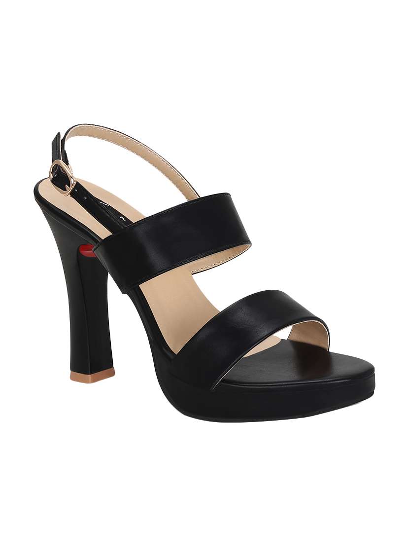 black back strap sandals