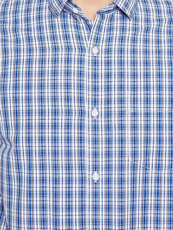 blue cotton casual shirt - 15473193 - Standard Image - 4