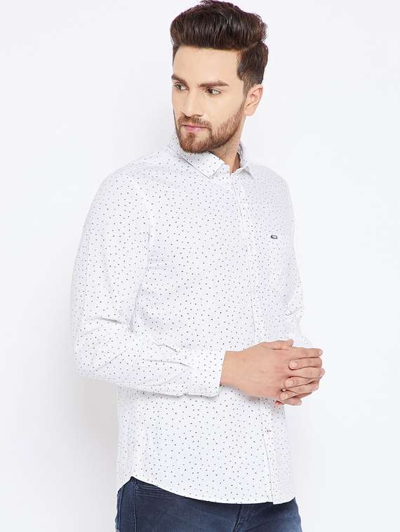 white cotton casual shirt - 15473211 -  Standard Image - 1