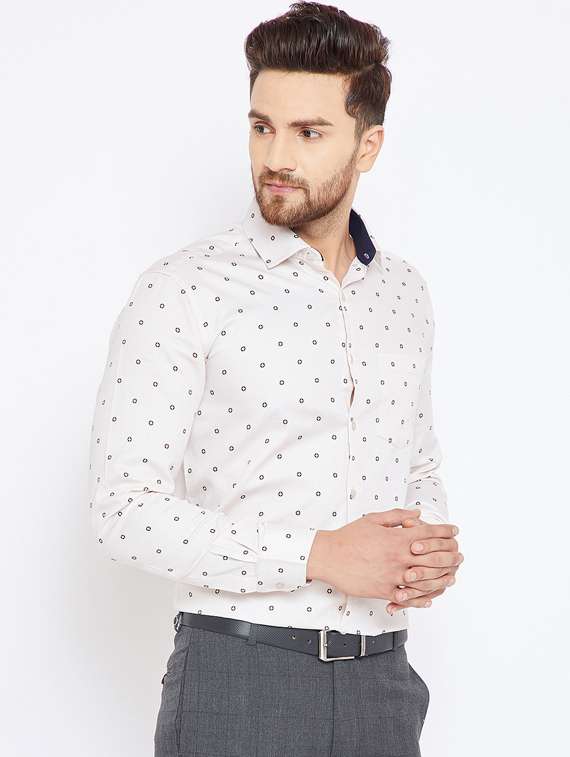 beige cotton casual shirt - 15473219 -  Standard Image - 1