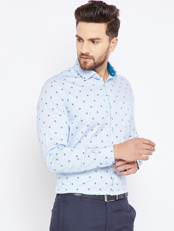 blue cotton casual shirt - 15473221 - Standard Image - 1