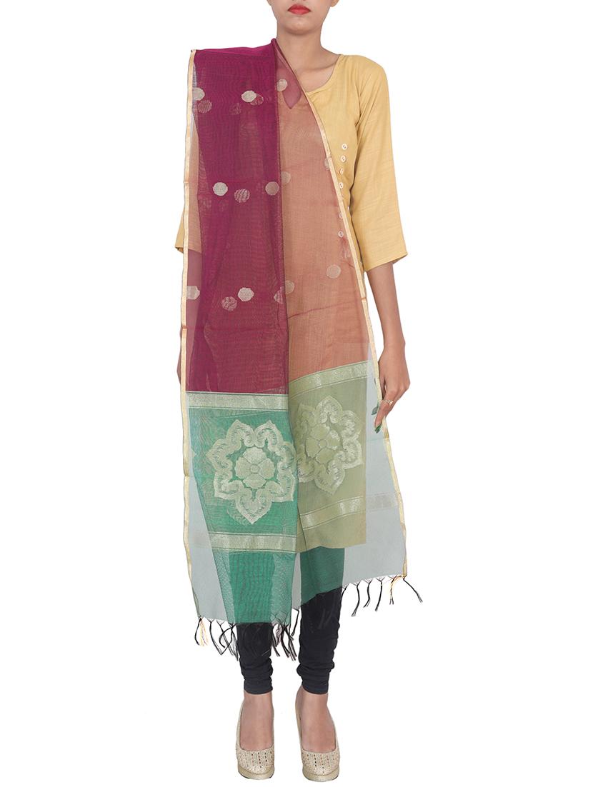 pink net dupatta - 15473311 - Standard Image - 1