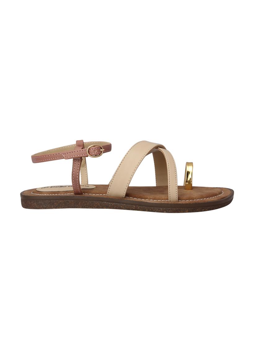 beige ankle strap sandals - 15477229 - Standard Image - 1