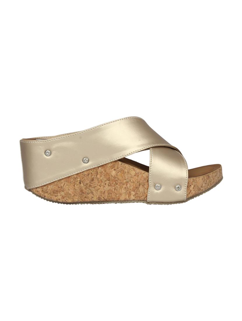 gold platforms wedges - 15477252 - Standard Image - 1