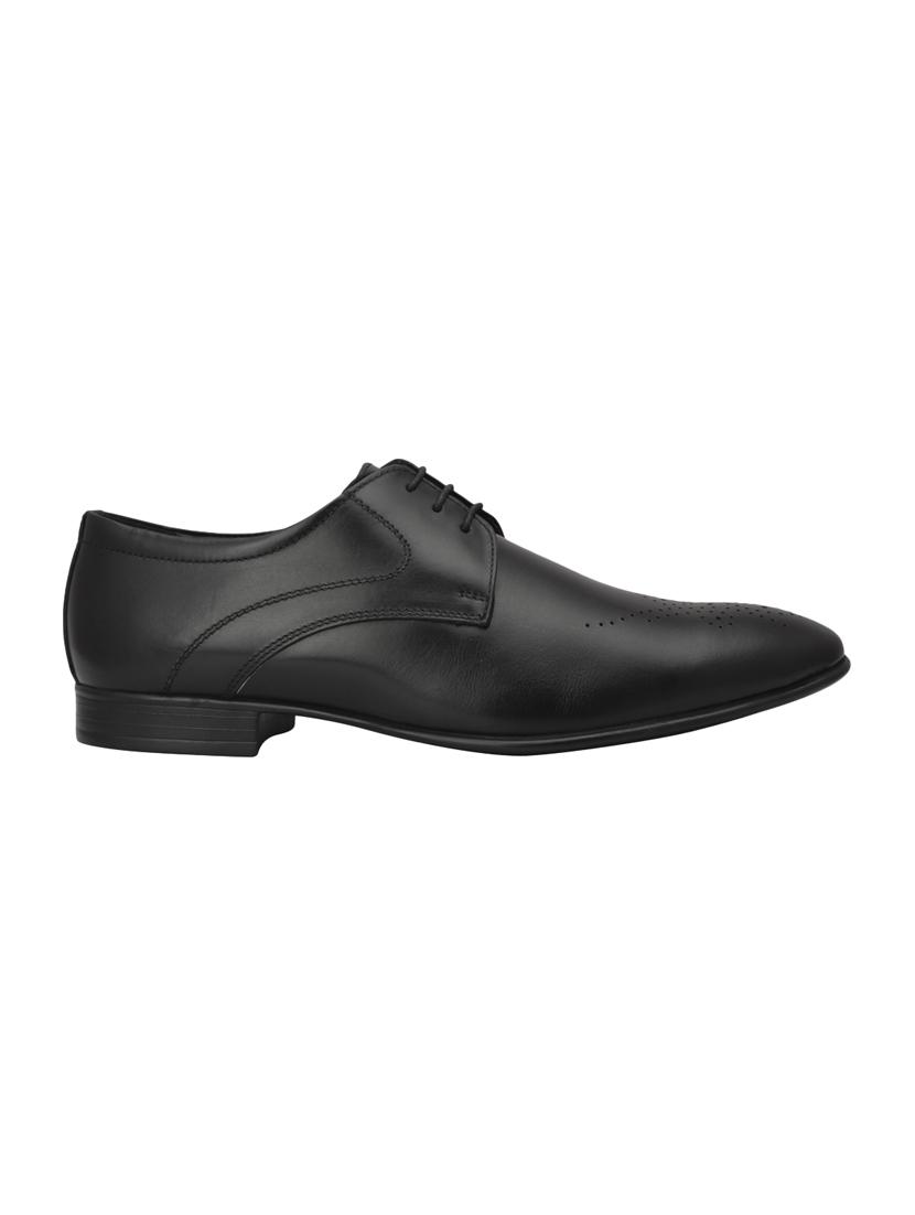 black leather lace-up derbys - 15477312 - Standard Image - 1