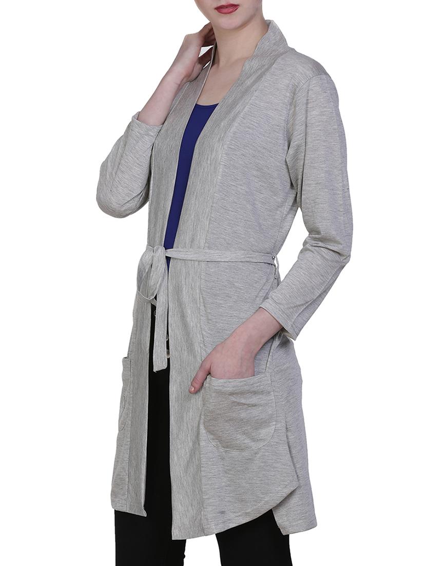 self tie belted shrug - 15477332 - Standard Image - 1