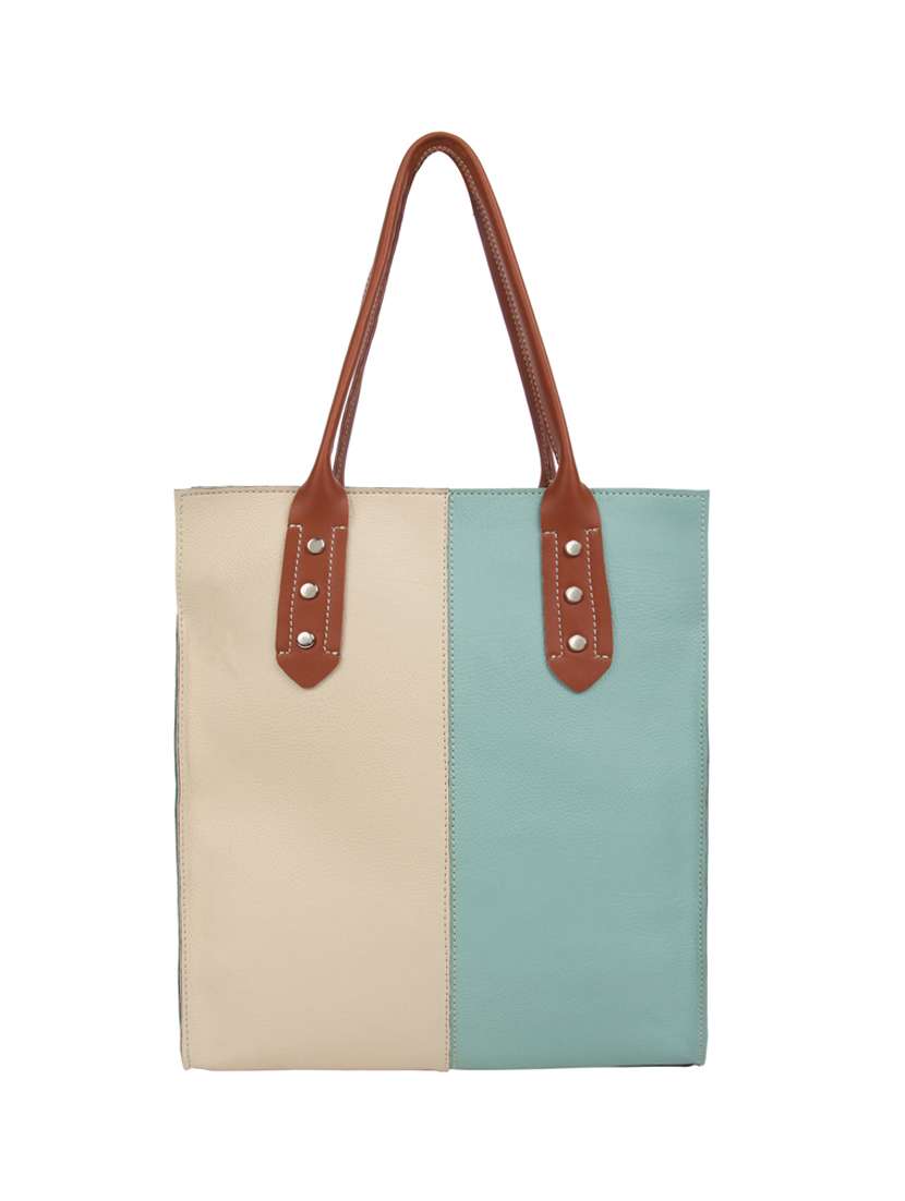 blue leatherette (pu) regular tote
