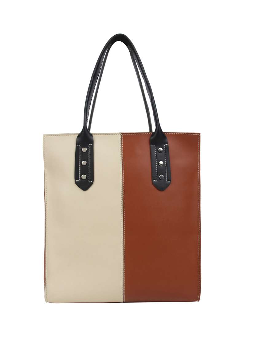 tan leatherette (pu) regular tote
