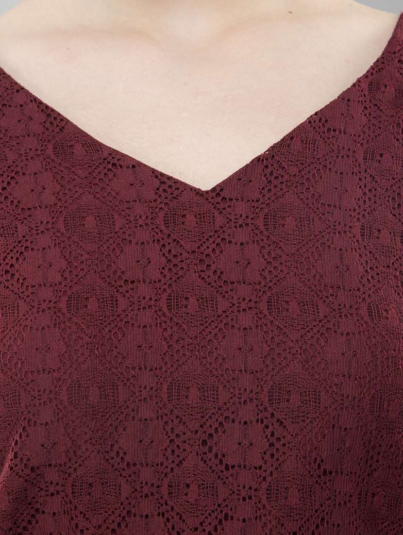sheer bell sleeved lace top - 15478513 - Standard Image - 4