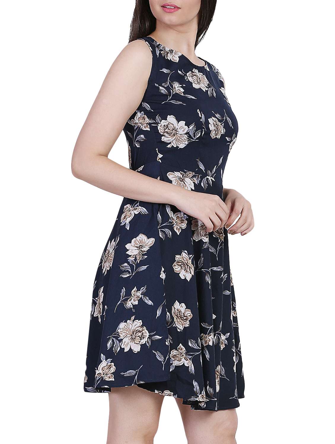 floral printed fit & flare dress - 15478559 -  Standard Image - 1