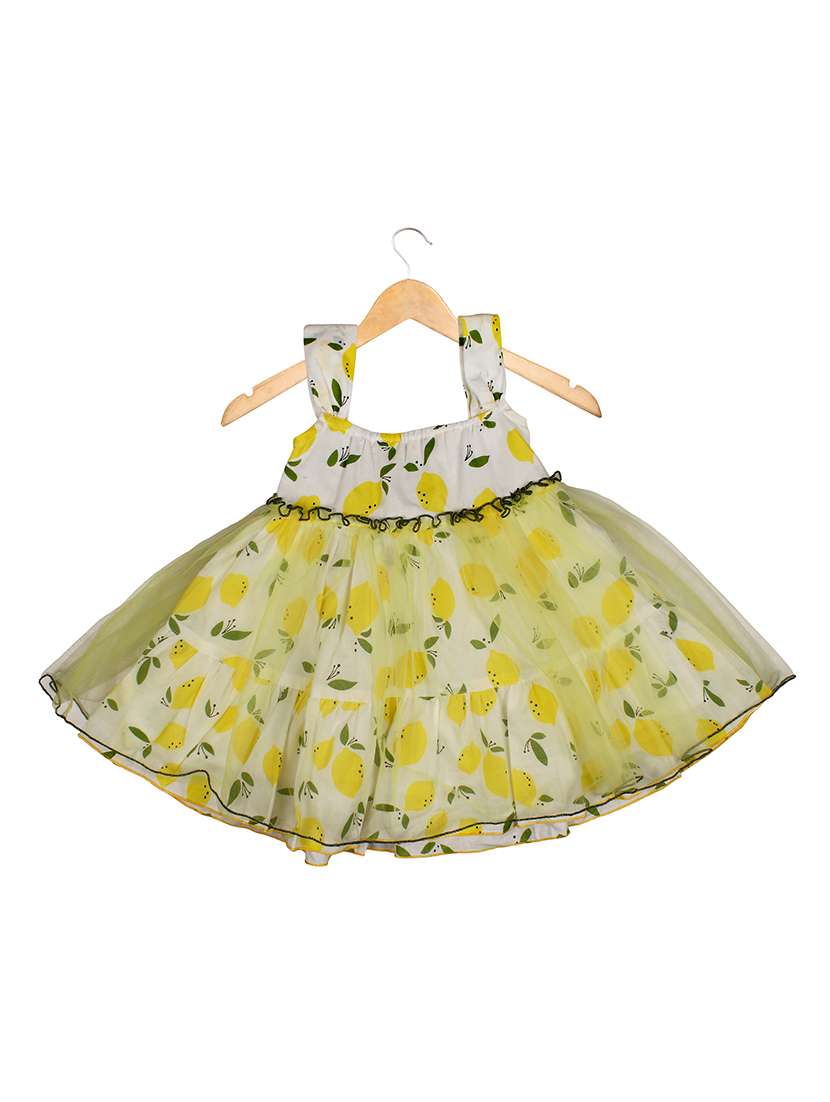 girls square neck sleeveless frock