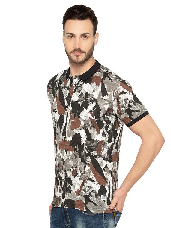 multi colored cotton all over print t-shirt - 15480479 - Standard Image - 1