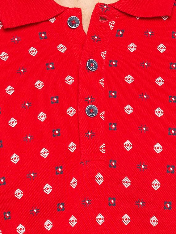red cotton all over print t-shirt - 15480482 - Standard Image - 4