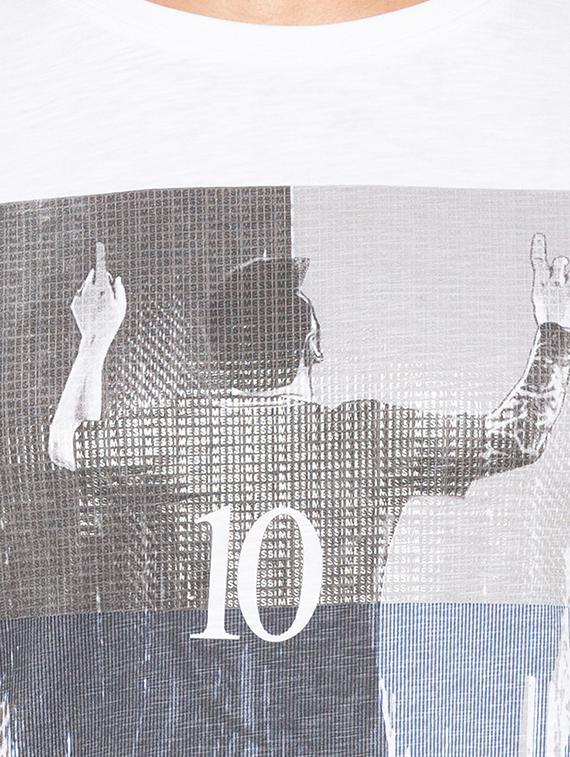 white cotton front print t-shirt - 15480500 - Standard Image - 4