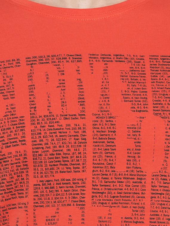 orange cotton chest print t-shirt - 15480502 - Standard Image - 4
