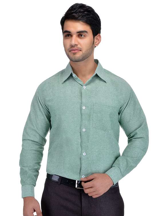 green khadi formal shirt