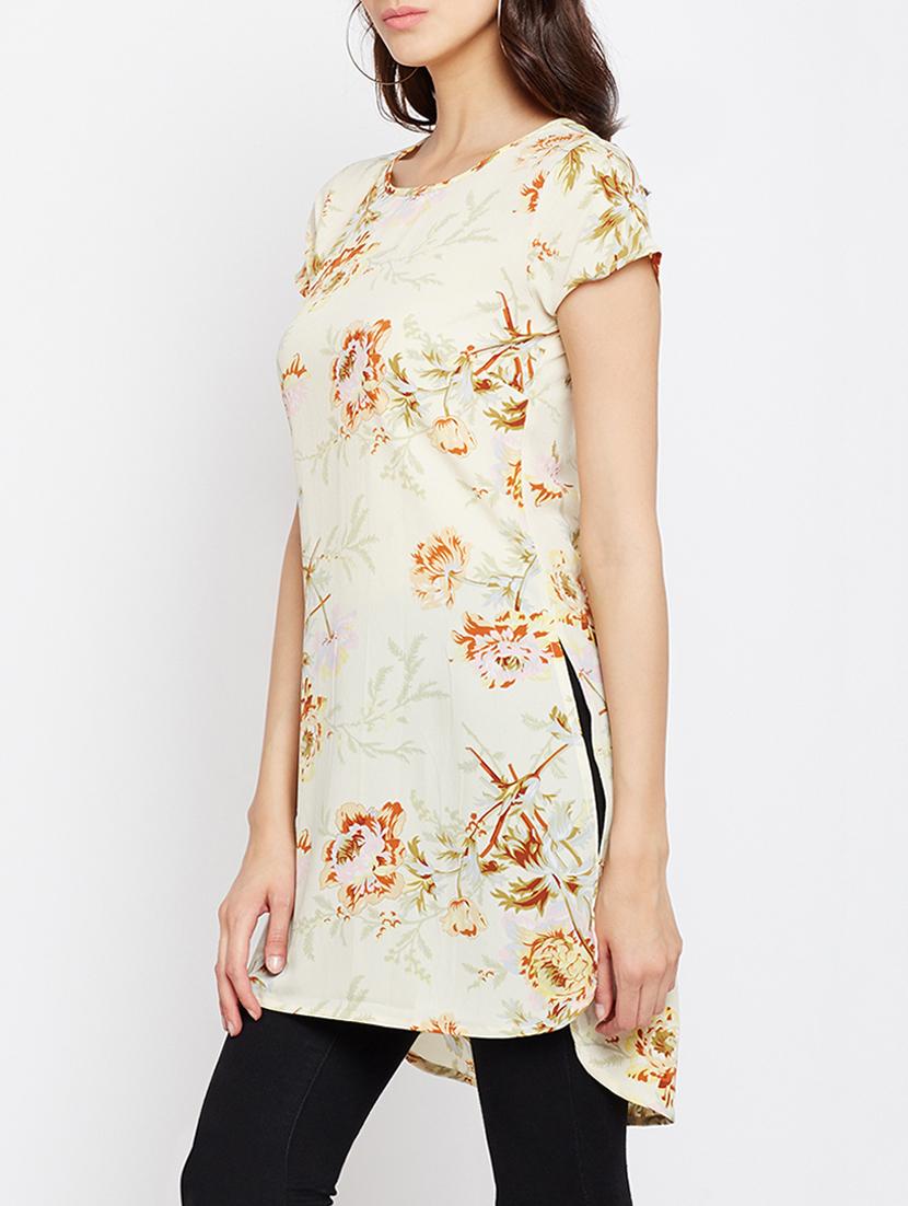 high-low floral tunic - 15481047 - Standard Image - 1