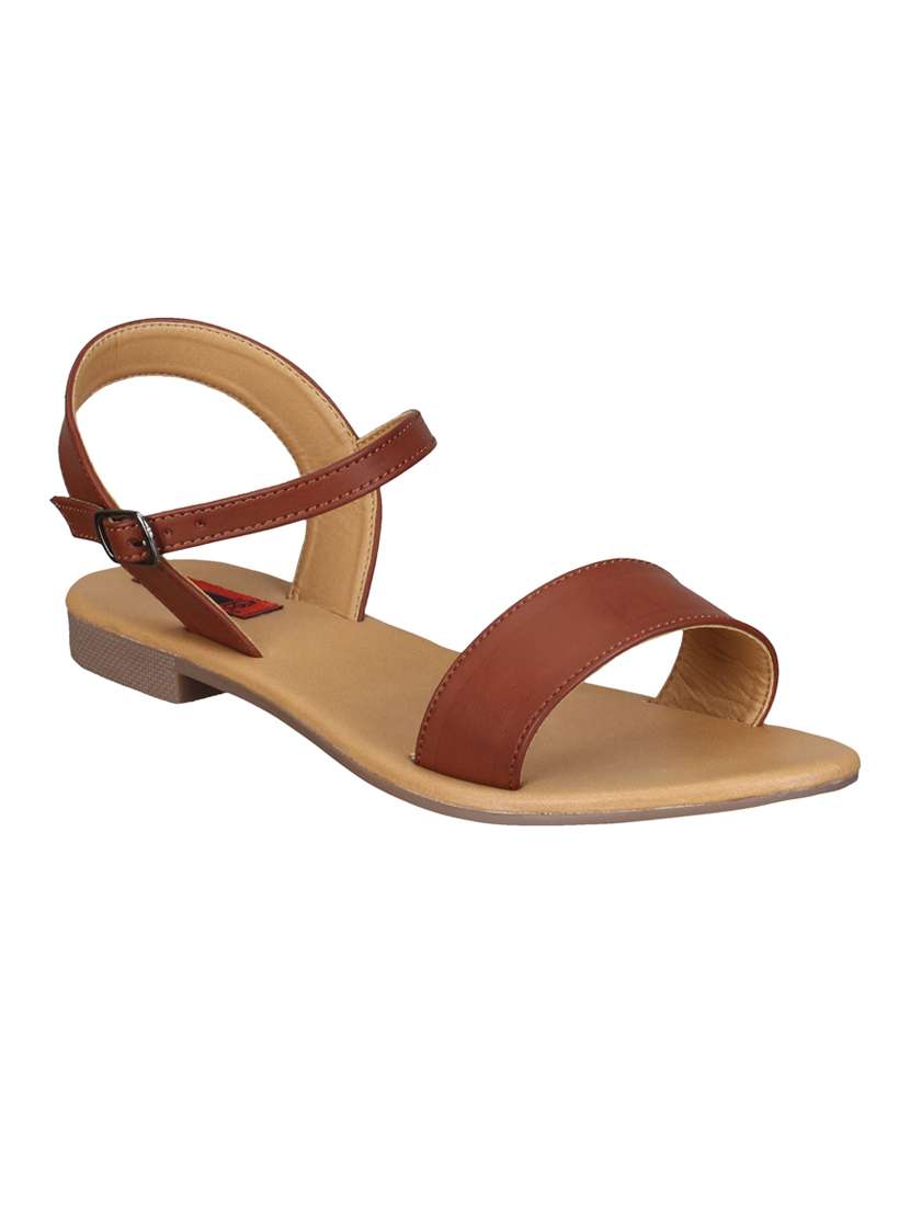 brown back strap sandals