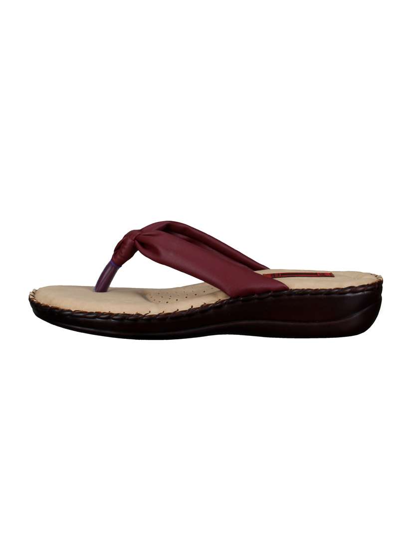 maroon toe separator sandals - 15481185 - Standard Image - 1