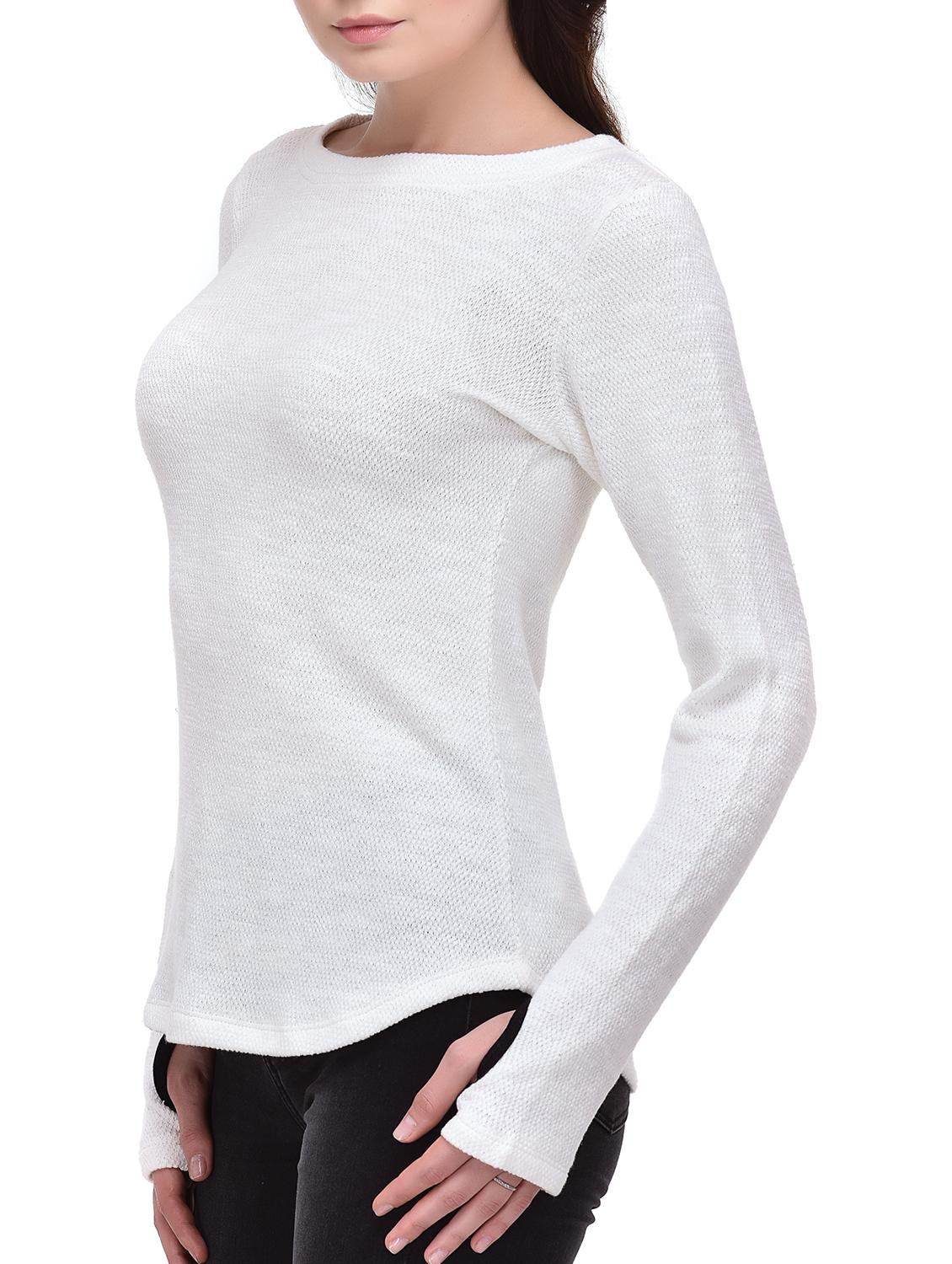 thumb hole knitted top - 15483160 - Standard Image - 1