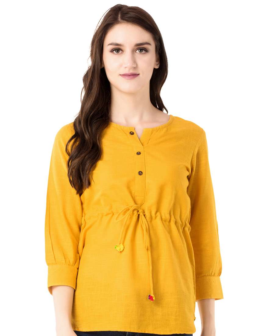 women's straight round neck top