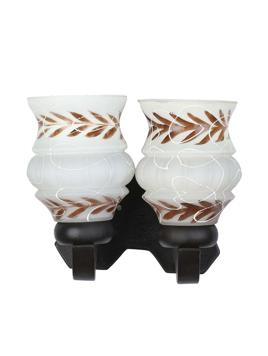 new stylish twins hand decorative colorful glass wall lamp light with royal wooden fitting dn-2wa6 - 15489684 -  Standard Image - 1