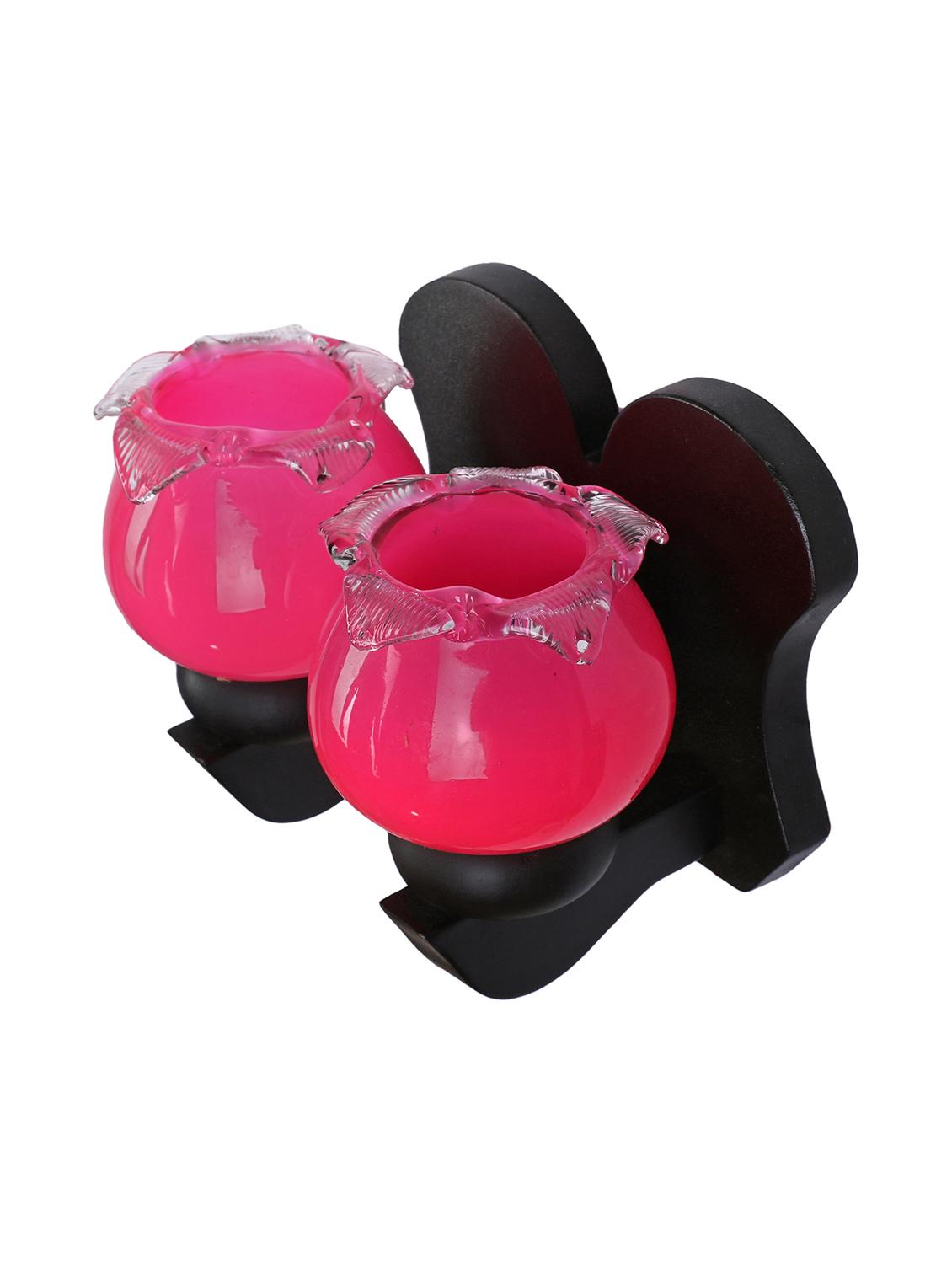 new stylish twins hand decorative colorful glass wall lamp light with royal wooden fitting dn-2wa7 - 15489685 - Standard Image - 1