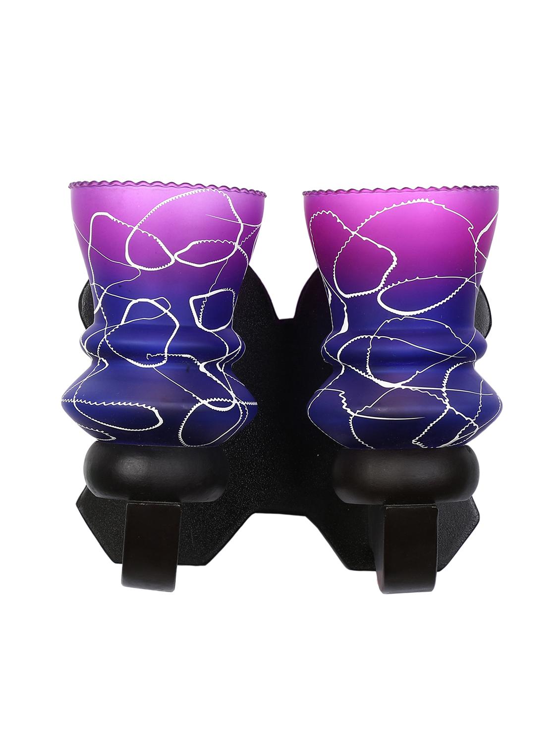 new stylish twins hand decorative colorful glass wall lamp light with royal wooden fitting dn-2wa24 - 15489702 -  Standard Image - 1