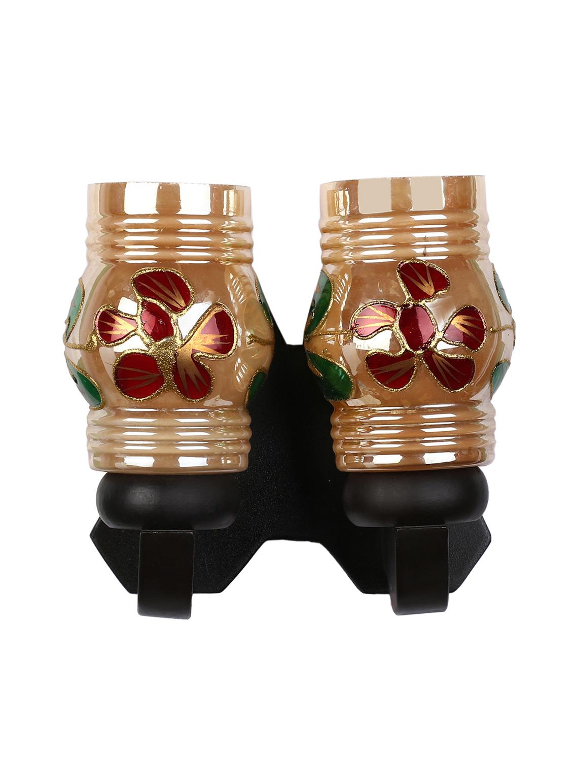 new stylish twins hand decorative colorful glass wall lamp light with royal wooden fitting dn-2wa34 - 15489712 -  Standard Image - 1