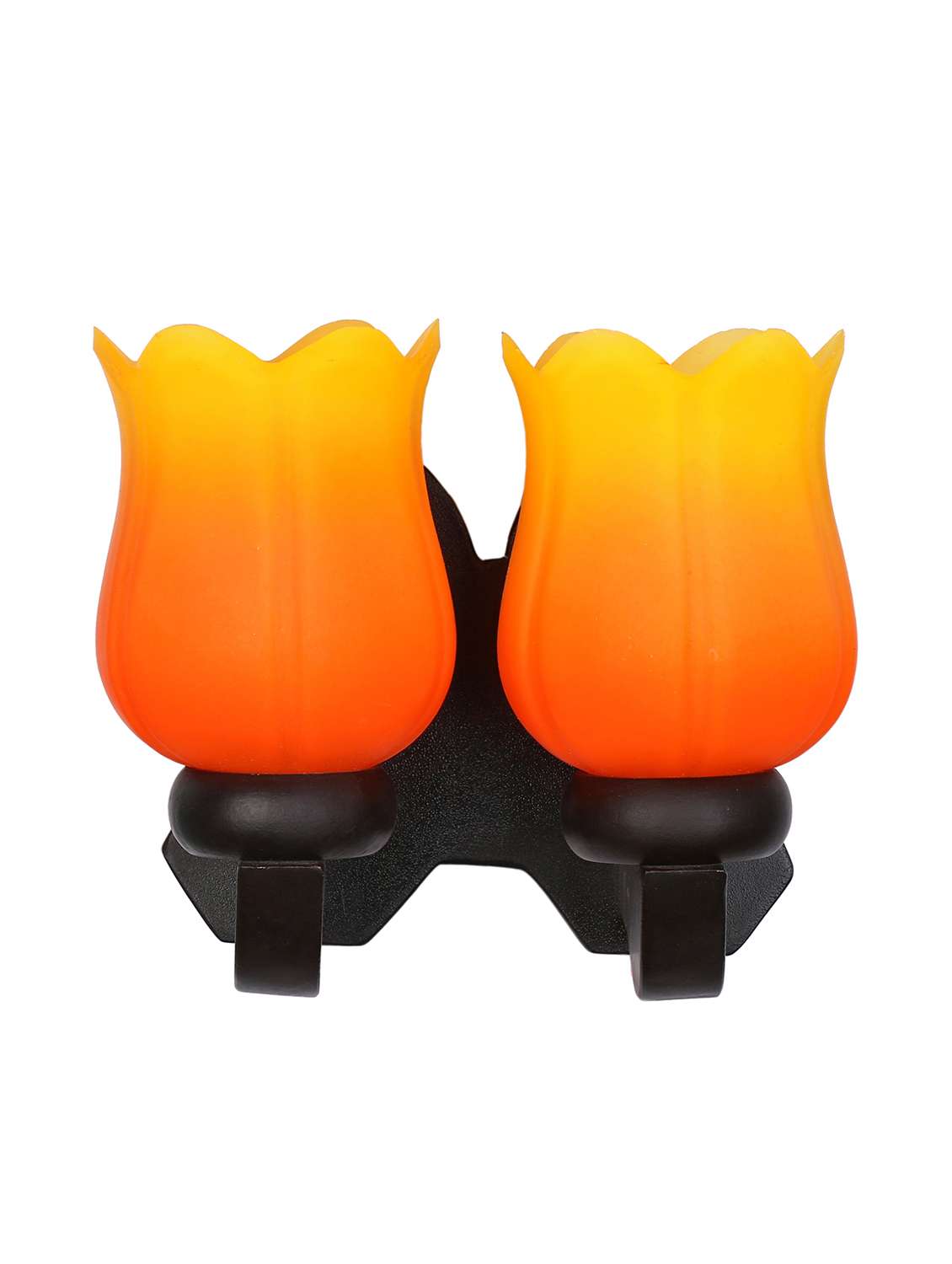 new stylish twins hand decorative colorful glass wall lamp light with royal wooden fitting dn-2wa43 - 15489721 - Standard Image - 1