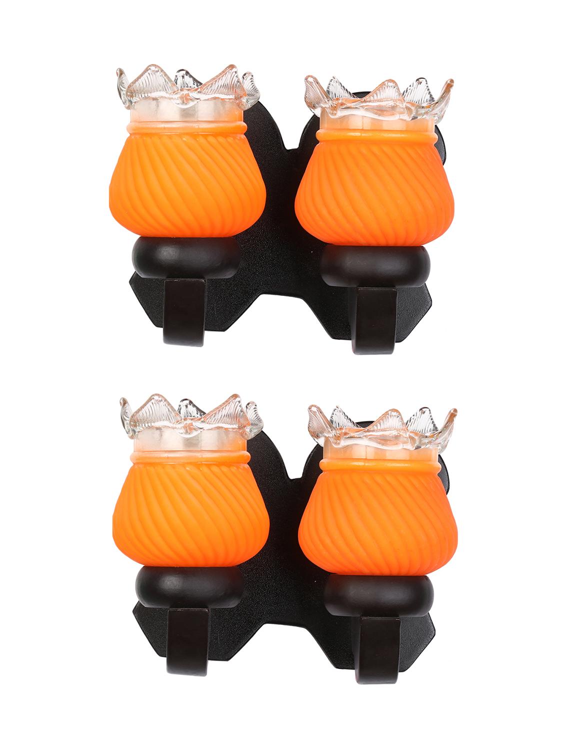 stylish twins hand decorative colorful glass wall lamp light with royal wooden fitting (set of two) dn-2wa152 - 15489870 - Standard Image - 1