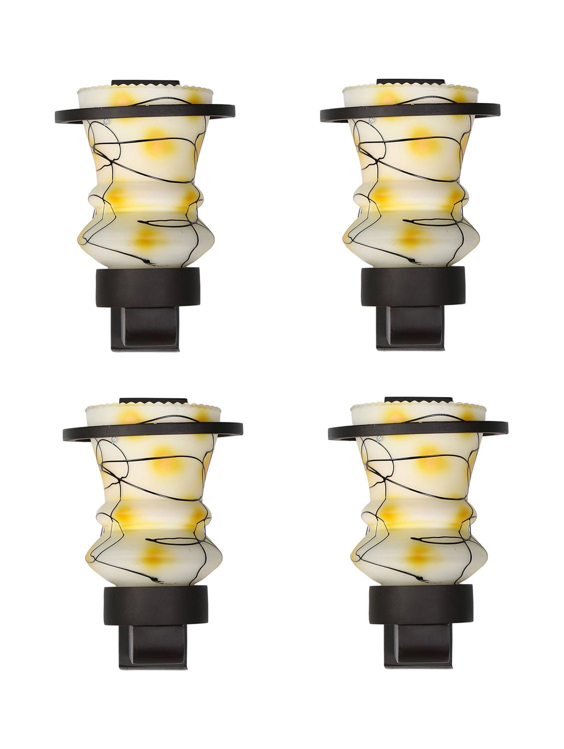 designer hand decorative colorful glass wall lamp light with stylish wooden fitting  ( set of four )-el99 - 15489899 -  Standard Image - 1