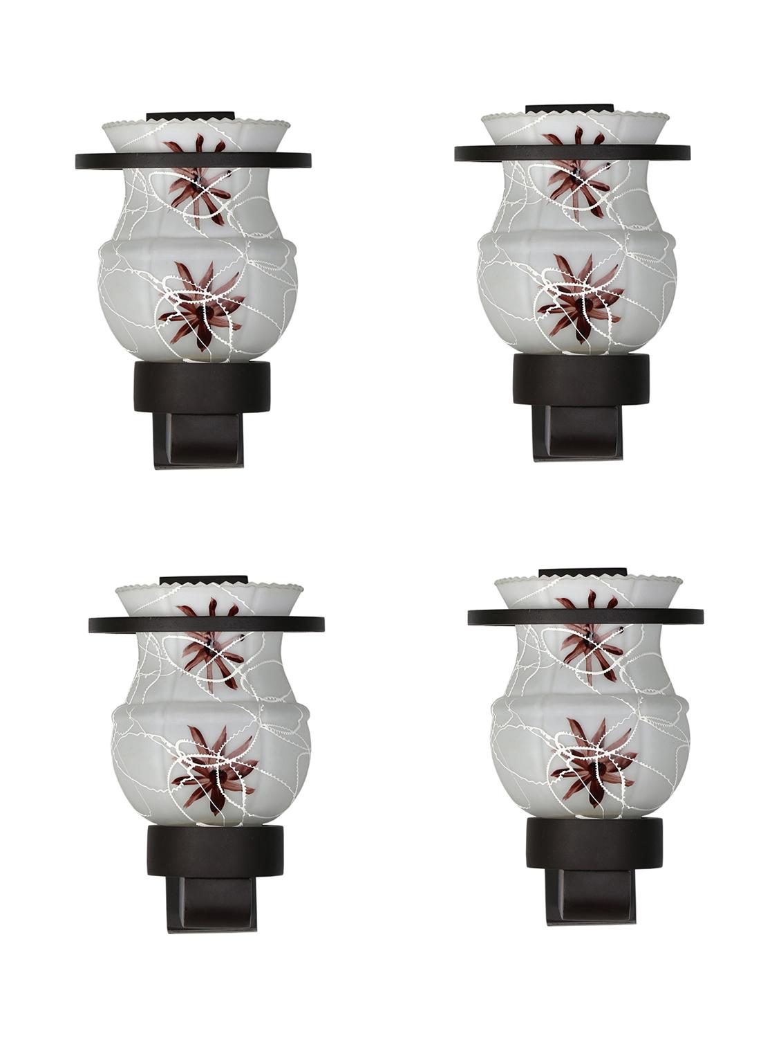designer hand decorative colorful glass wall lamp light with stylish wooden fitting  ( set of four )-el100 - 15489900 -  Standard Image - 1