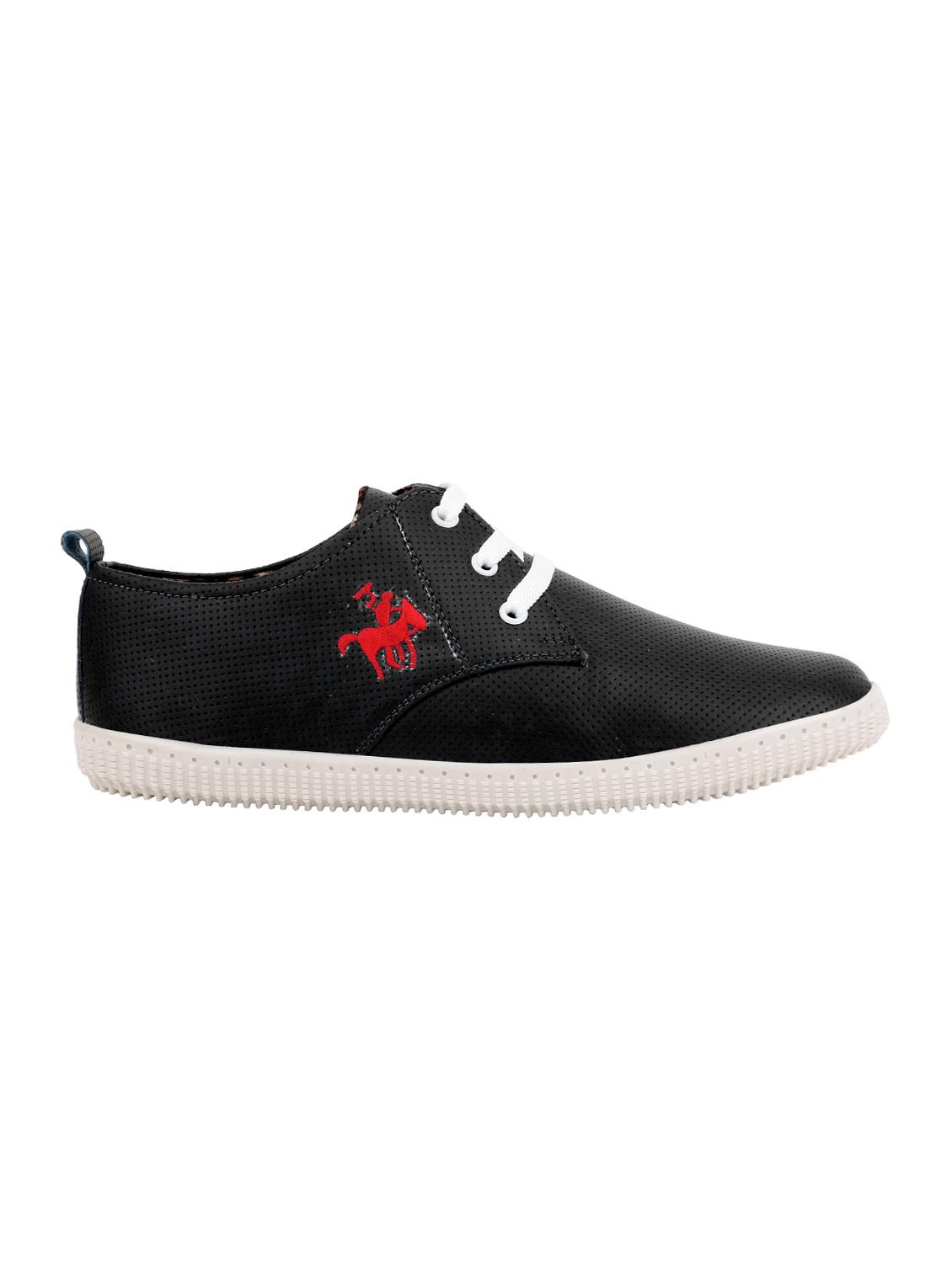 black leatherette lace up sneaker - 15490945 -  Standard Image - 1