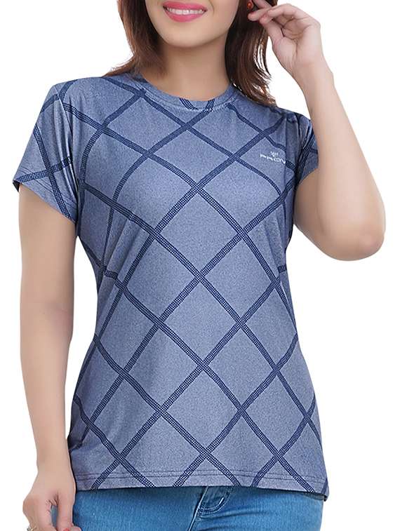 short sleeved checkered tee